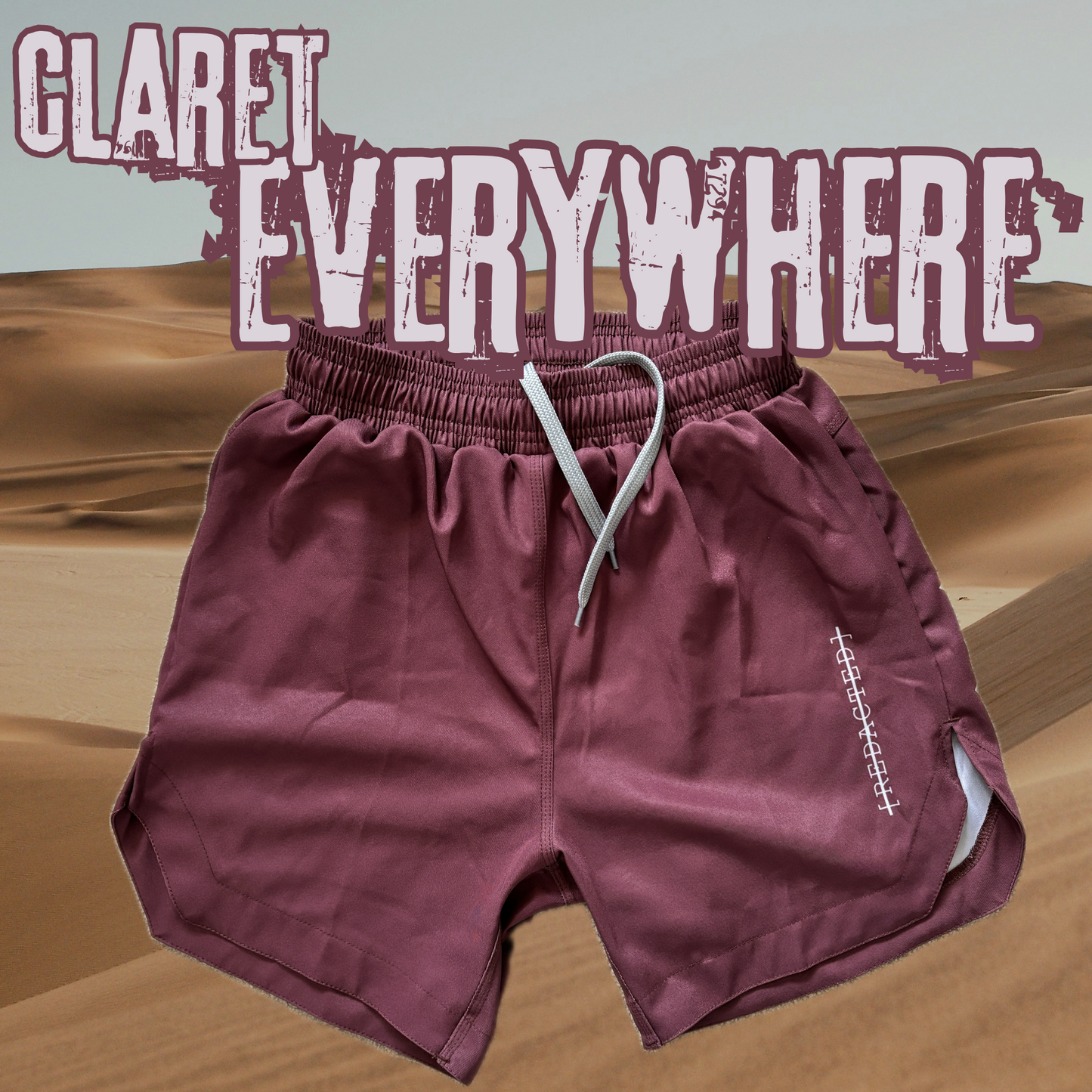 Claret Everywhere Combat Shorts