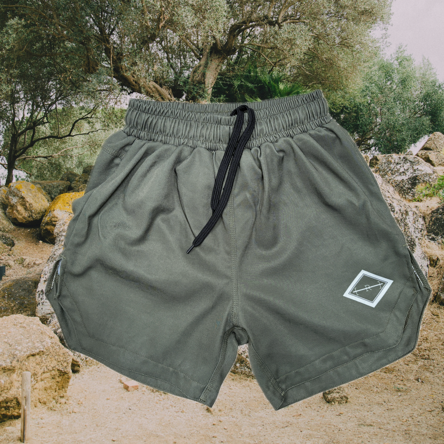 Olive Green Combat Shorts