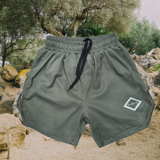 Olive Green Combat Shorts